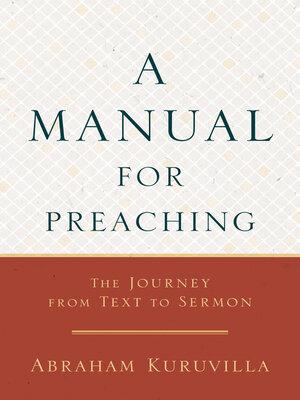 cover image of A Manual for Preaching